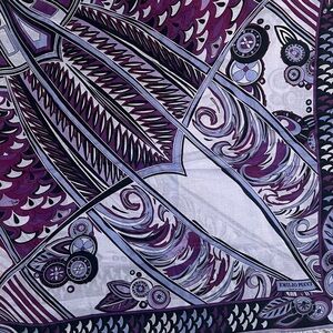 Emilio Pucci Purple and Black Scarf